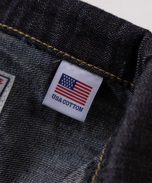 HOUSTON（ヒューストン）の「【86】【HOUSTON/ヒューストン】USAコットン 1st/2nd ライトオンス デニムジャケット/Gジャン/アメカジ（デニムジャケット・メンズ・ワンウォッシュ/インディゴブルー・38/40/42/44）」の8枚目の写真