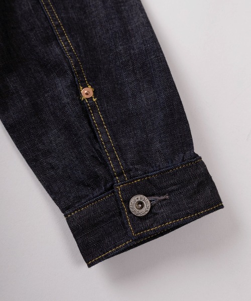 HOUSTON（ヒューストン）の「【86】【HOUSTON/ヒューストン】USAコットン 1st/2nd ライトオンス デニムジャケット/Gジャン/アメカジ（デニムジャケット・メンズ・ワンウォッシュ/インディゴブルー・38/40/42/44）」の9枚目の写真