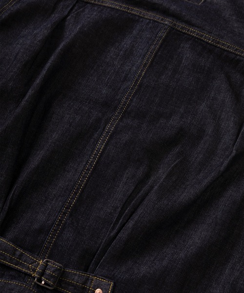 HOUSTON（ヒューストン）の「【86】【HOUSTON/ヒューストン】USAコットン 1st/2nd ライトオンス デニムジャケット/Gジャン/アメカジ（デニムジャケット・メンズ・ワンウォッシュ/インディゴブルー・38/40/42/44）」の4枚目の写真
