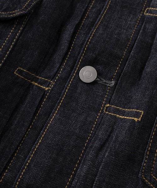 HOUSTON（ヒューストン）の「【86】【HOUSTON/ヒューストン】USAコットン 1st/2nd ライトオンス デニムジャケット/Gジャン/アメカジ（デニムジャケット・メンズ・ワンウォッシュ/インディゴブルー・38/40/42/44）」の15枚目の写真