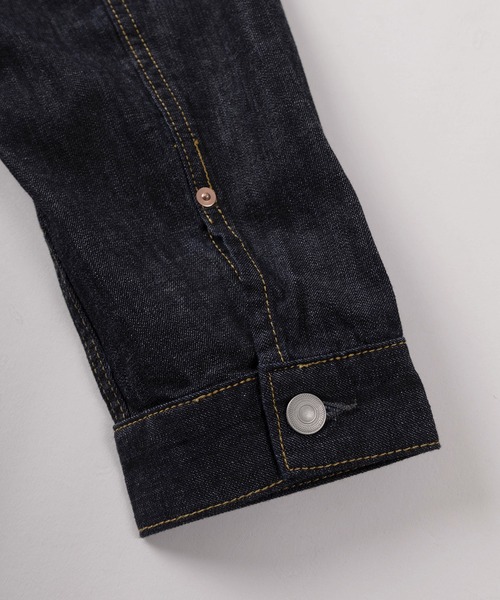 HOUSTON（ヒューストン）の「【86】【HOUSTON/ヒューストン】USAコットン 1st/2nd ライトオンス デニムジャケット/Gジャン/アメカジ（デニムジャケット・メンズ・ワンウォッシュ/インディゴブルー・38/40/42/44）」の17枚目の写真