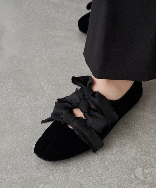 セール】《追加》GRISEサテンリボンバレリーナ（その他シューズ