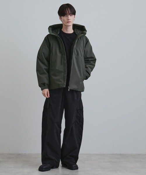 tk.TAKEO KIKUCHI（ティーケータケオキクチ）の「【撥水】フーデットインシュレーションブルゾン（ブルゾン・メンズ・ダークグレー/ブラック・01/02/03）」の5枚目の写真