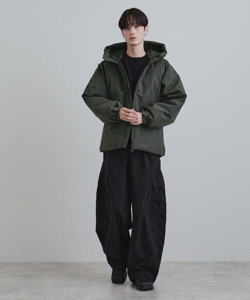 tk.TAKEO KIKUCHI（ティーケータケオキクチ）の「【撥水】フーデットインシュレーションブルゾン（ブルゾン・メンズ・ダークグレー/ブラック・01/02/03）」の6枚目の写真