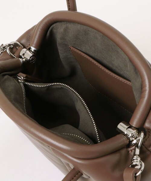 ADD CULUMN（アドカラム）の「【ADD CULUMN/アドカラム】2WAY ショルダーバッグ ハンドバッグ PUFF CLASP BOSTON S（ハンドバッグ・レディース・ブラック/ブラウン・FREE）」の5枚目の写真
