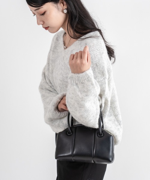 ADD CULUMN（アドカラム）の「【ADD CULUMN/アドカラム】2WAY ショルダーバッグ ハンドバッグ PUFF CLASP BOSTON S（ハンドバッグ・レディース・ブラック/ブラウン・FREE）」の11枚目の写真
