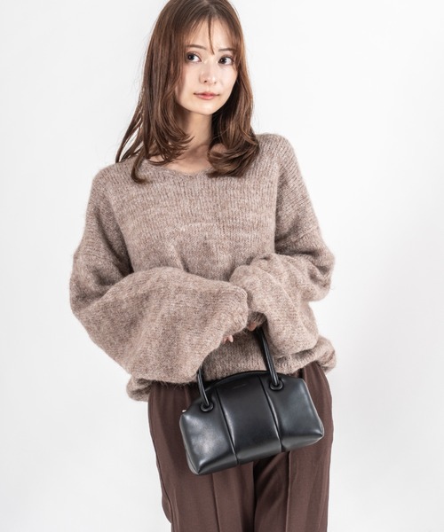 ADD CULUMN（アドカラム）の「【ADD CULUMN/アドカラム】2WAY ショルダーバッグ ハンドバッグ PUFF CLASP BOSTON S（ハンドバッグ・レディース・ブラック/ブラウン・FREE）」の22枚目の写真