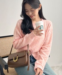 杢ストレッチZIP付きニット