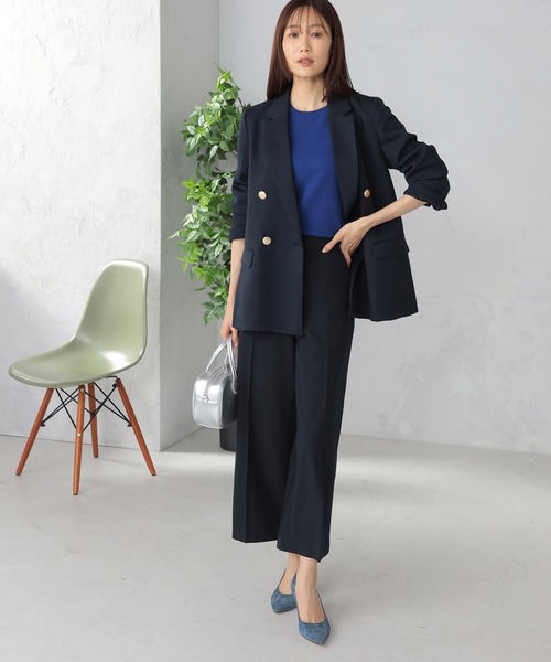 GALLORIA（ギャローリア）の「ウォッシャブル　ダブルブレストジャケット（テーラードジャケット・レディース・ネイビー/キャメル・S/M/L/LL）」の6枚目の写真