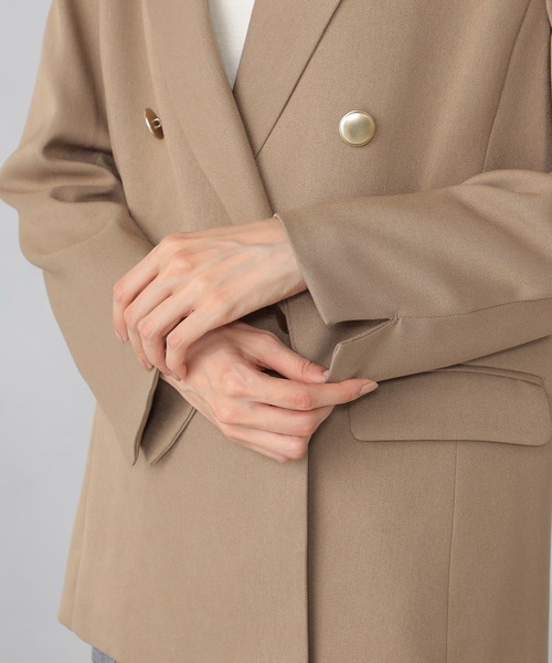 GALLORIA（ギャローリア）の「ウォッシャブル　ダブルブレストジャケット（テーラードジャケット・レディース・ネイビー/キャメル・S/M/L/LL）」の10枚目の写真