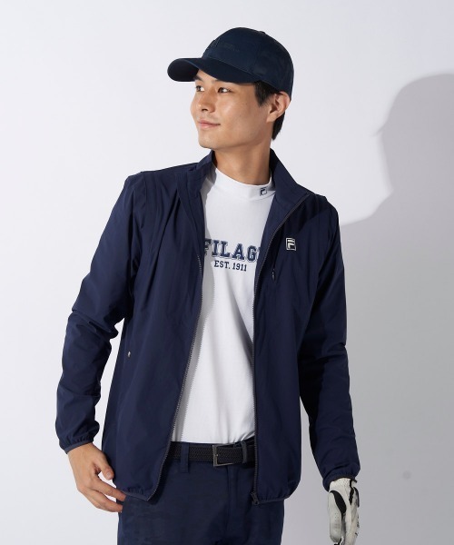 【新品・未使用】FILA golf ゴルフ　２way ジャンパー　メンズ　＃M セール】【FILAGOLF/フィラゴルフ】2WAY袖脱着ストレッチ
