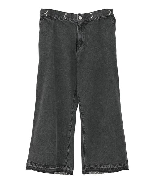 Green Parks(グリーンパークス)の「タックワイドデニムパンツ(デニムパンツ・レディース・インディゴブルー/ブラック・FREE)」の17枚目の写真