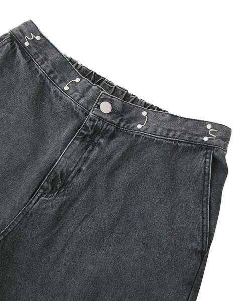 Green Parks(グリーンパークス)の「タックワイドデニムパンツ(デニムパンツ・レディース・インディゴブルー/ブラック・FREE)」の21枚目の写真