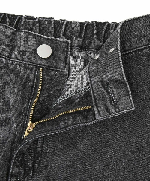 Green Parks(グリーンパークス)の「タックワイドデニムパンツ(デニムパンツ・レディース・インディゴブルー/ブラック・FREE)」の22枚目の写真