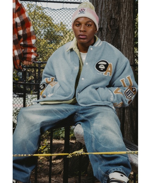 Aape A BATHING APE 2way 刺繍　スタジャン AAPE VARSITY JACKET（スタジャン）｜AAPE BY A BATHING APE