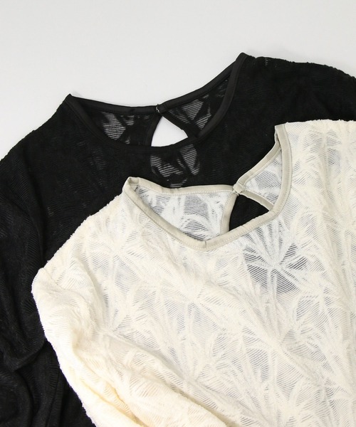 Gready Brilliant(グレディブリリアン)の「シアーレースフレアワンピ(ワンピース・レディース・アイボリー/ブラック・FREE)」の7枚目の写真