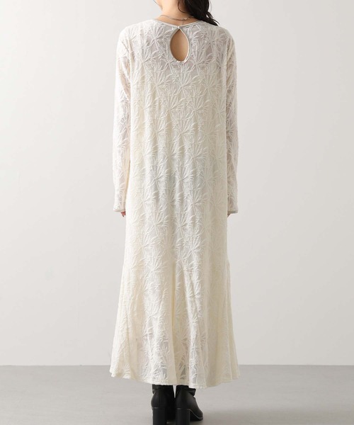 Gready Brilliant(グレディブリリアン)の「シアーレースフレアワンピ(ワンピース・レディース・アイボリー/ブラック・FREE)」の4枚目の写真