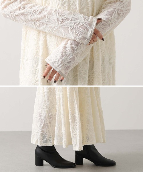 Gready Brilliant(グレディブリリアン)の「シアーレースフレアワンピ(ワンピース・レディース・アイボリー/ブラック・FREE)」の5枚目の写真