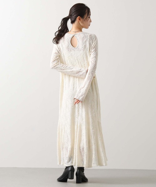 Gready Brilliant(グレディブリリアン)の「シアーレースフレアワンピ(ワンピース・レディース・アイボリー/ブラック・FREE)」の13枚目の写真