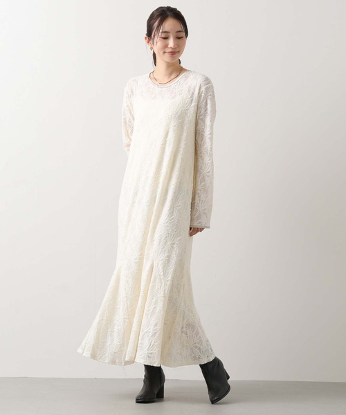 Gready Brilliant(グレディブリリアン)の「シアーレースフレアワンピ(ワンピース・レディース・アイボリー/ブラック・FREE)」の11枚目の写真