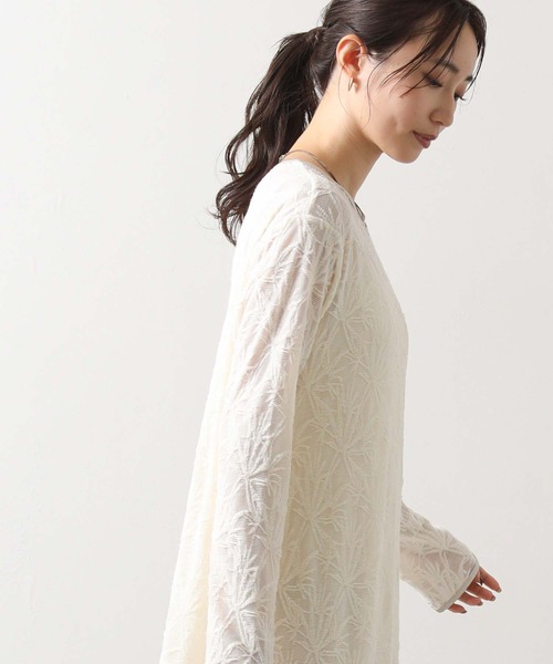 Gready Brilliant(グレディブリリアン)の「シアーレースフレアワンピ(ワンピース・レディース・アイボリー/ブラック・FREE)」の10枚目の写真