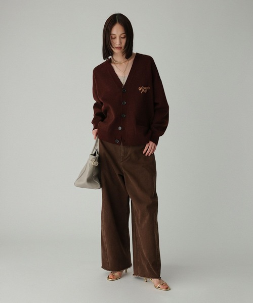 st.Johns 3rd club】LOGOニットカーデ