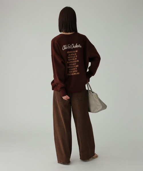 st.Johns 3rd club】LOGOニットカーデ