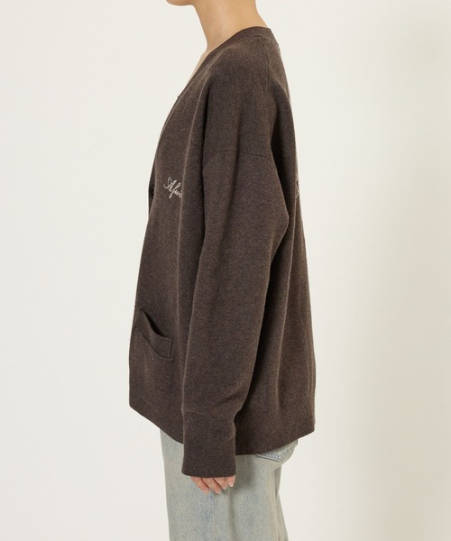 st.Johns 3rd club】LOGOニットカーデ