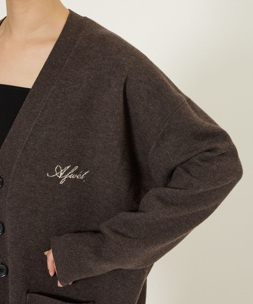 st.Johns 3rd club】LOGOニットカーデ