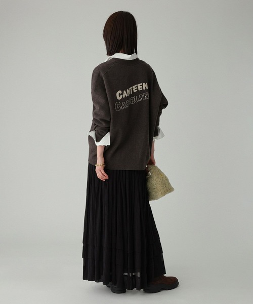 st.Johns 3rd club】LOGOニットカーデ