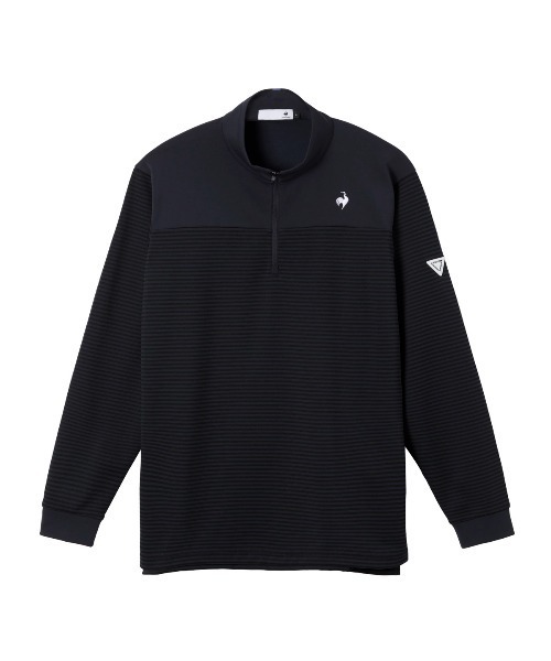 le coq sportif GOLF(ルコックスポルティフゴルフ)の「【le coq sportif GOLF】保温ヒートナビハーフジップモックネック長袖シャツ ゴルフウェア(Tシャツ/カットソー・メンズ・ホワイト/ブルー/ネイビー・M/L/XL/3L)」の3枚目の写真