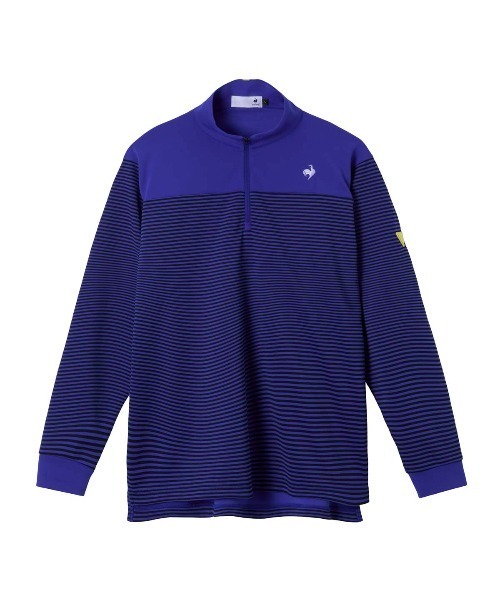 le coq sportif GOLF(ルコックスポルティフゴルフ)の「【le coq sportif GOLF】保温ヒートナビハーフジップモックネック長袖シャツ ゴルフウェア(Tシャツ/カットソー・メンズ・ホワイト/ブルー/ネイビー・M/L/XL/3L)」の1枚目の写真