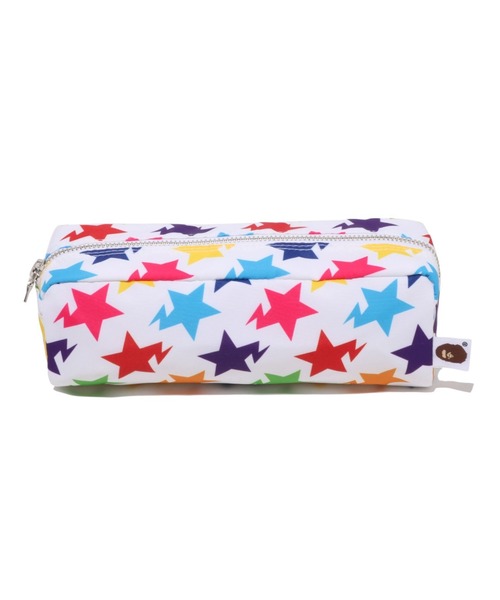 A BATHING APE(アベイシングエイプ)の「STA PATTERN FLIGHT POUCH TRAVEL(ハンドバッグ・メンズ・ホワイト/ブラック・FREE)」の1枚目の写真