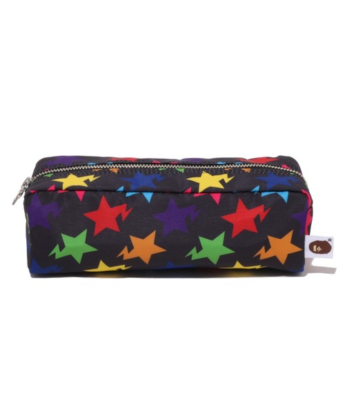 A BATHING APE(アベイシングエイプ)の「STA PATTERN FLIGHT POUCH TRAVEL(ハンドバッグ・メンズ・ホワイト/ブラック・FREE)」の2枚目の写真