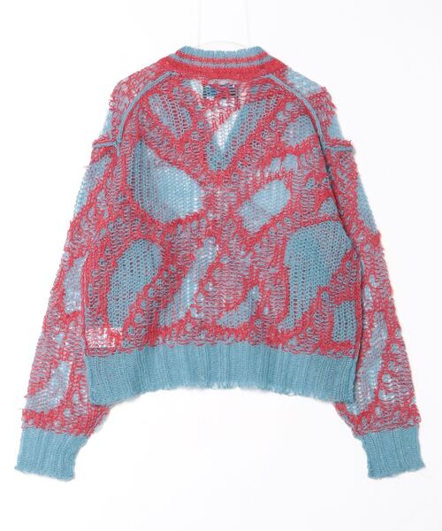 UNISEX》Mohair Sheer V-Neck Knit Pullover/モヘアシアーVネック