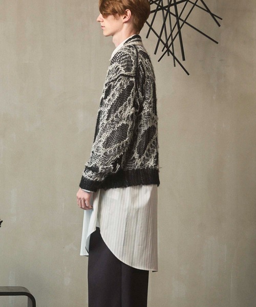 UNISEX》Mohair Sheer V-Neck Knit Pullover/モヘアシアーVネック