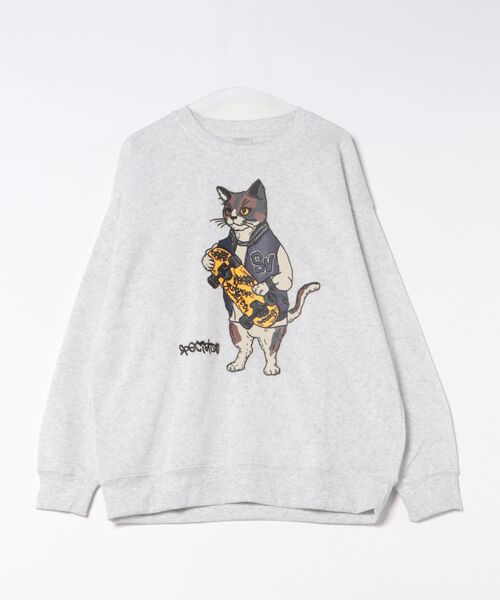 ８(eight)（エイト）の「裏起毛ラバープリントトレーナー（スウェット・メンズ・ホワイト/グリーン系その他/ブラック/グレー・LARGE/X-LARGE/MEDIUM）」の2枚目の写真