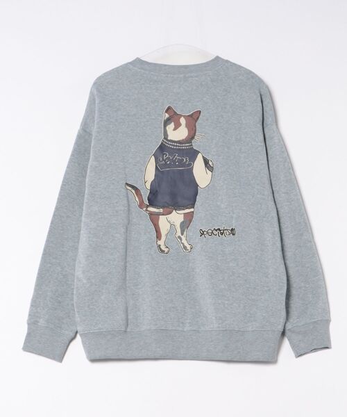 ８(eight)（エイト）の「裏起毛ラバープリントトレーナー（スウェット・メンズ・ホワイト/グリーン系その他/ブラック/グレー・LARGE/X-LARGE/MEDIUM）」の5枚目の写真