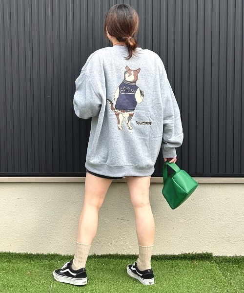 ８(eight)（エイト）の「裏起毛ラバープリントトレーナー（スウェット・メンズ・ホワイト/グリーン系その他/ブラック/グレー・LARGE/X-LARGE/MEDIUM）」の8枚目の写真