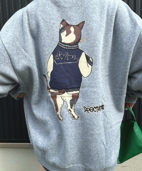 ８(eight)（エイト）の「裏起毛ラバープリントトレーナー（スウェット・メンズ・ホワイト/グリーン系その他/ブラック/グレー・LARGE/X-LARGE/MEDIUM）」の9枚目の写真