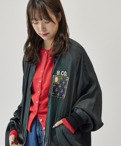 REMI RELIEF(レミレリーフ)の「REMI RELIEF/レミレリーフ レーヨンツイルスカジャン(スカジャン・メンズ・チャコール・M/L/XL)」の16枚目の写真