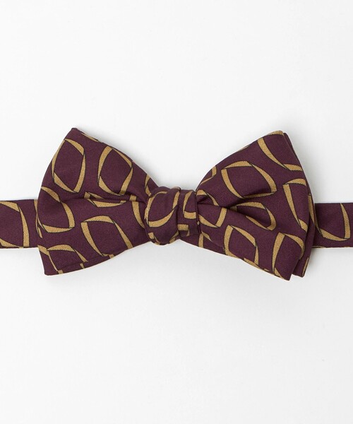 UNITED ARROWS（ユナイテッドアローズ）の「ジオメトリック プリント ボウタイ（蝶ネクタイ・メンズ・ネイビー/ワイン・FREE）」の4枚目の写真
