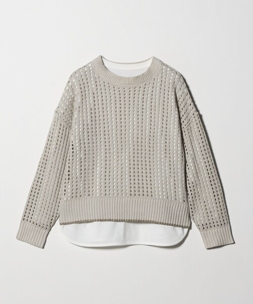 A DAY IN THE LIFE UNITED ARROWS(アデイインザライフユナイテッドアローズ)の「ラメ メッシュニット+Tシャツ <A DAY IN THE LIFE>(ニット/セーター・レディース・ナチュラル/コバルトブルー/オレンジ/ダークグレー・FREE)」の3枚目の写真