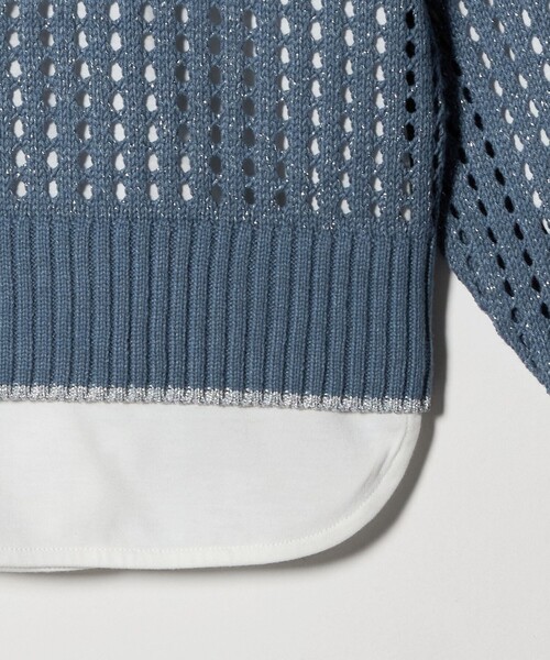 A DAY IN THE LIFE UNITED ARROWS(アデイインザライフユナイテッドアローズ)の「ラメ メッシュニット+Tシャツ <A DAY IN THE LIFE>(ニット/セーター・レディース・ナチュラル/コバルトブルー/オレンジ/ダークグレー・FREE)」の8枚目の写真