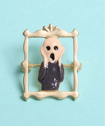 gargle（ガーグル）の「gargle ガーグル：アートシリーズ　飛び出す絵画　真珠の耳飾りの少女　モナ・リザ　ムンク『叫び』　ブローチ（ブローチ/コサージュ）」