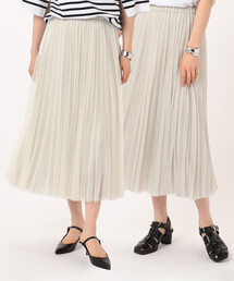 COMME CA | 【リバーシブル】ソフトチュール×オーガンジートリコット広幅 スカート(スカート)