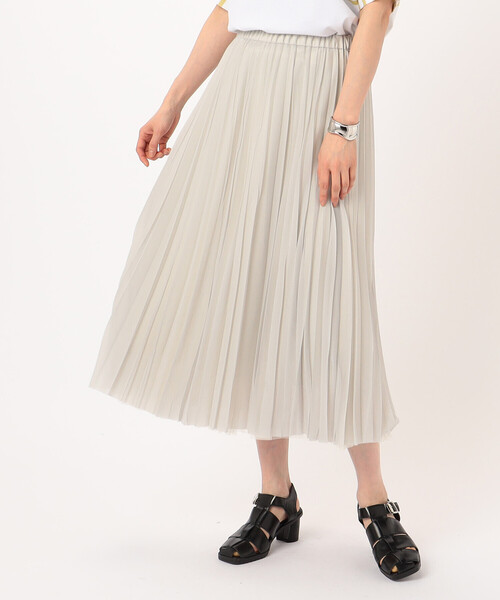 COMME CA（コムサ）の「【リバーシブル】ソフトチュール×オーガンジートリコット広幅 スカート（スカート・レディース・チャコール/ピンク/ライトグレー・9号/11号）」の4枚目の写真