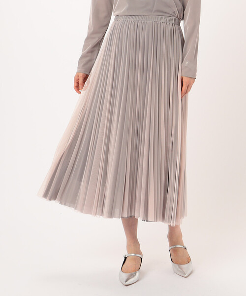 COMME CA（コムサ）の「【リバーシブル】ソフトチュール×オーガンジートリコット広幅 スカート（スカート・レディース・チャコール/ピンク/ライトグレー・9号/11号）」の17枚目の写真