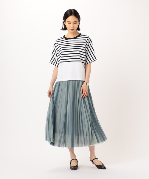 COMME CA（コムサ）の「【リバーシブル】ソフトチュール×オーガンジートリコット広幅 スカート（スカート・レディース・チャコール/ピンク/ライトグレー・9号/11号）」の19枚目の写真