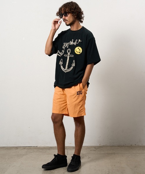STUD MUFFIN(スタッドマフィン)の「mt10081-TCパイル アンカーロープ刺繍スマイルパフパッチオーバーサイズSSシャツ Tシャツ(614-02880)(Tシャツ/カットソー・メンズ・ホワイト/ブラック/ミックスグレー・2/3/4)」の11枚目の写真